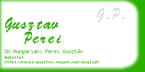 gusztav perei business card